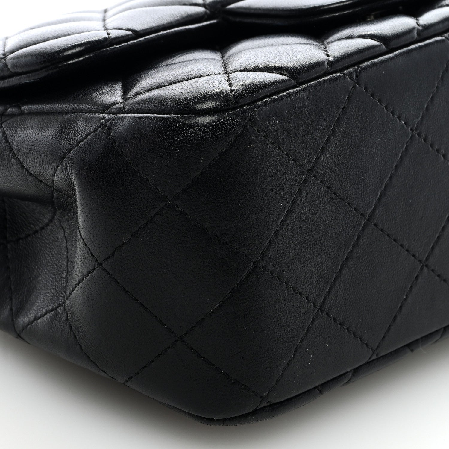 Chanel Lambskin Quilted Mini Square Flap Black 8 of 9