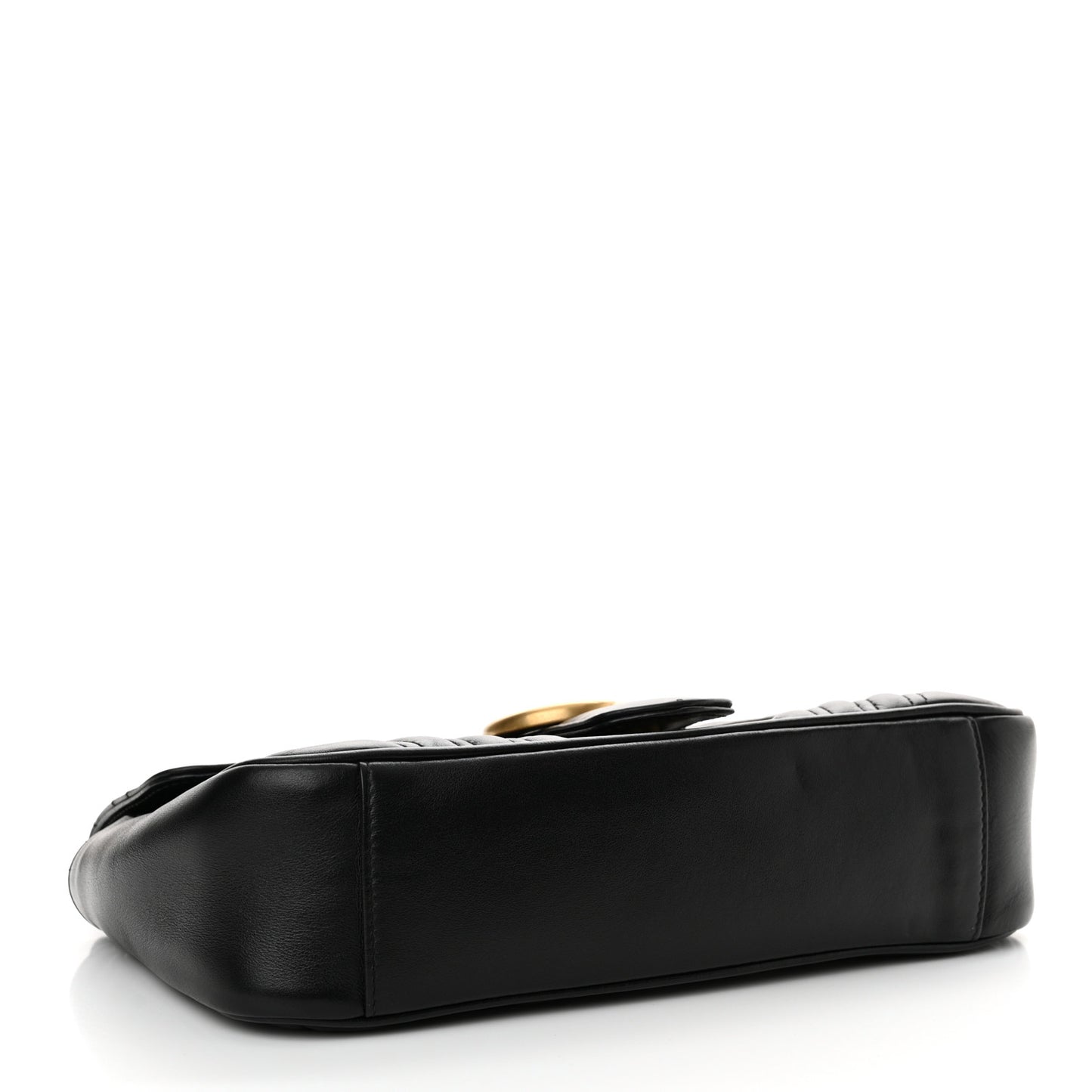 Calfskin Matelasse Small GG Marmont Shoulder Bag Black