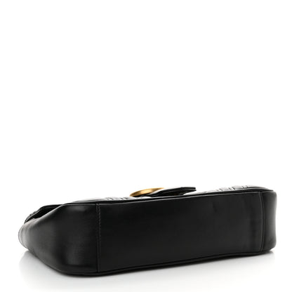 Gucci Calfskin Matelasse Small GG Marmont Shoulder Bag Black 4 of 16