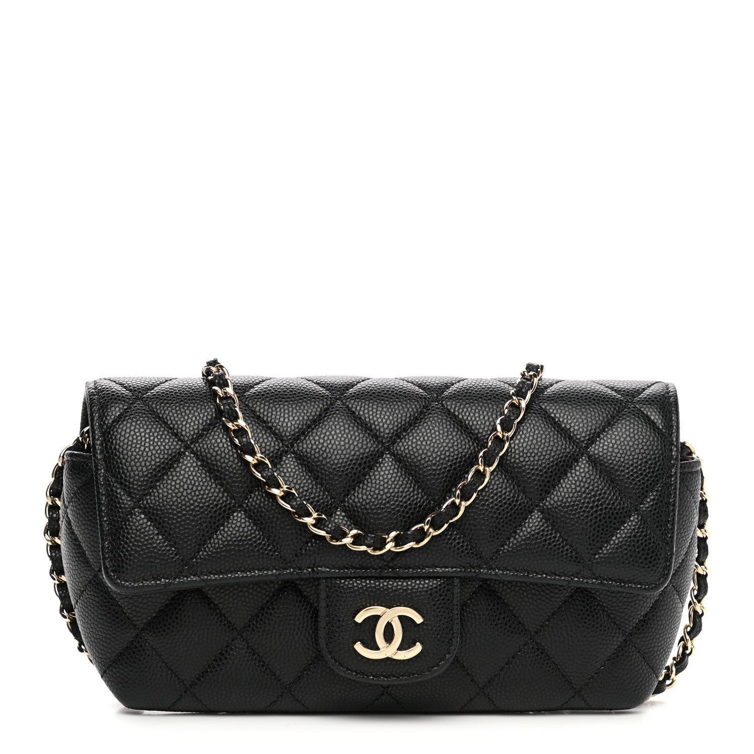 Chanel Caviar Quilted Glasses Case With Chain Black 1 of 10