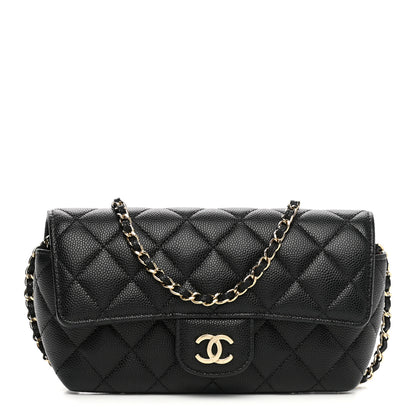 Chanel Caviar Quilted Glasses Case With Chain Black 1 of 10