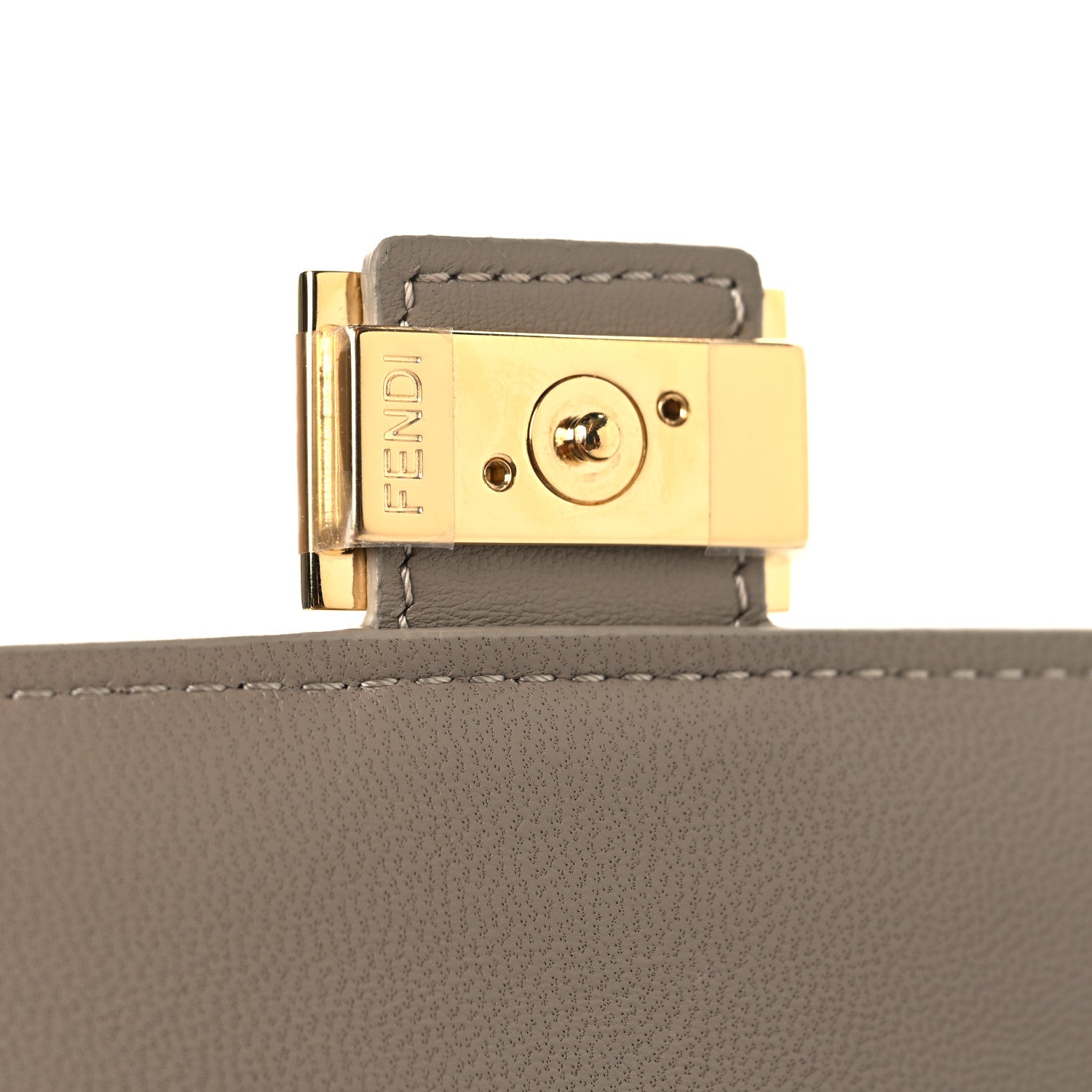 Fendi Nappa Matisse FF Embossed Wallet On Chain Baguette Dove 6 of 10
