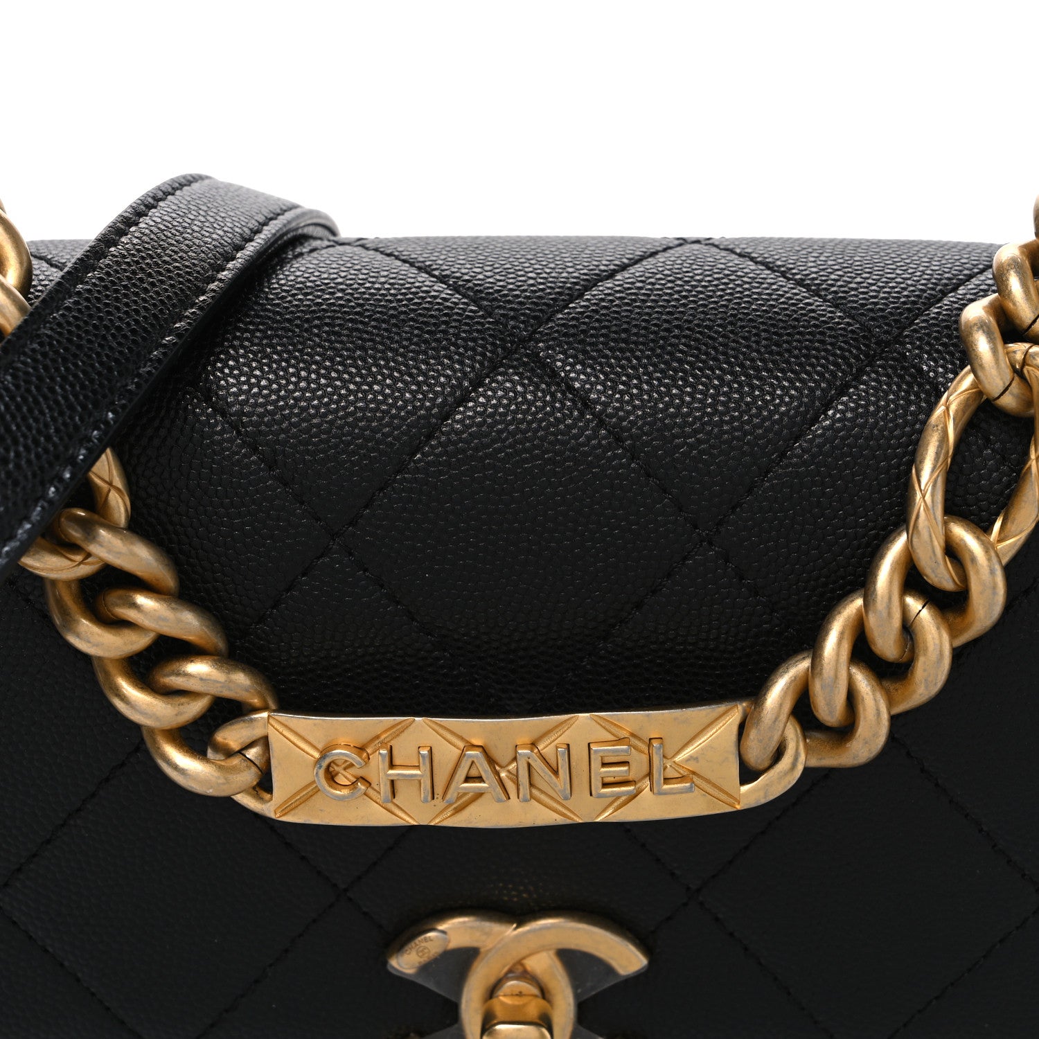 Chanel Caviar Quilted Mini Bracelet On Chain Flap Black 8 of 10