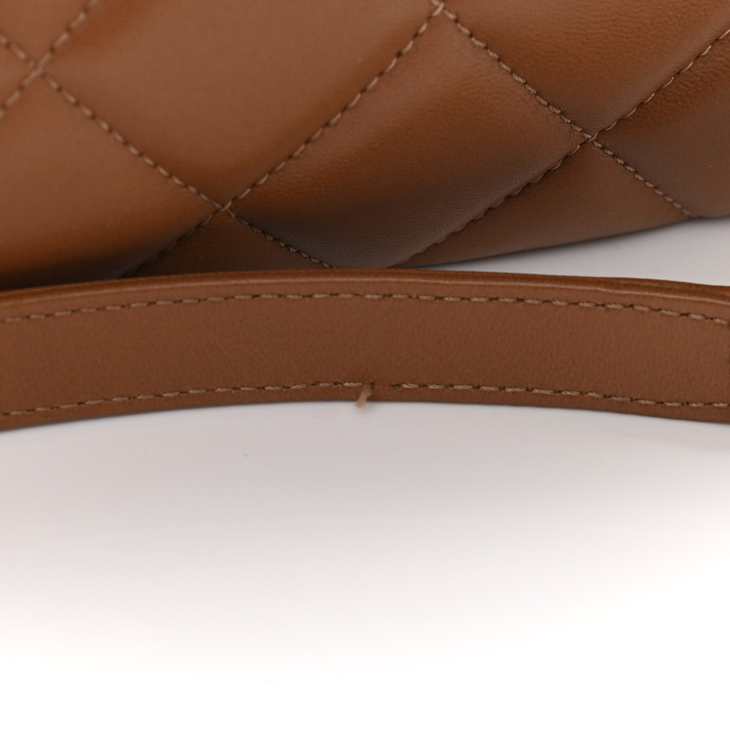 Lambskin Quilted Large Trendy CC Flap Camel