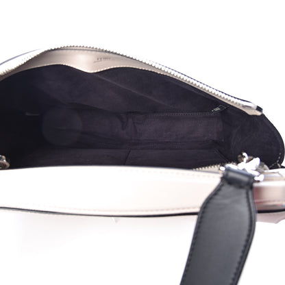Fendi Vitello Baltico Shiny Nappa Lace Up DotCom Satchel Camelia Black Multicolor 7 of 11