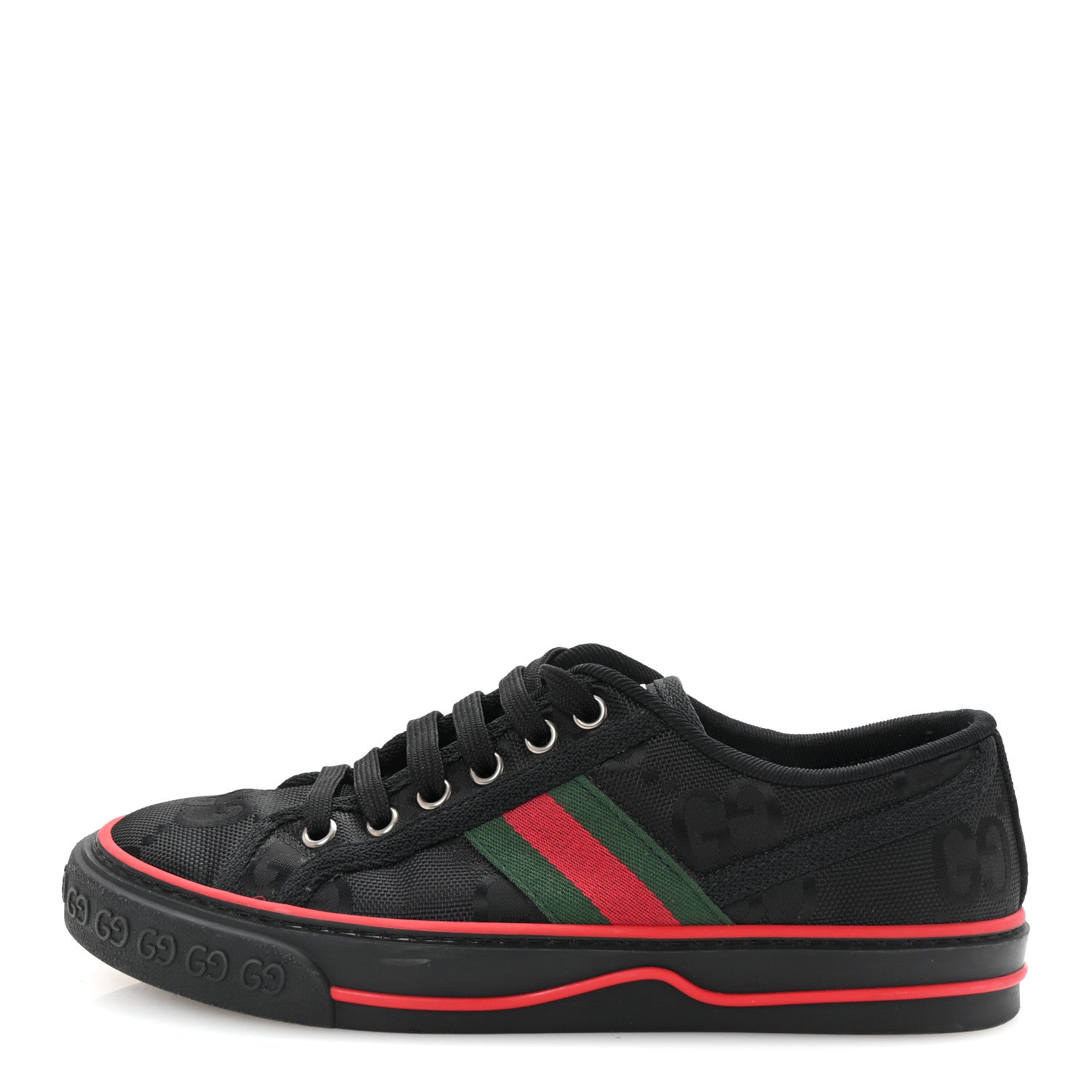 Gucci Econyl Nylon Web Monogram Off The Grid Womens 1977 Tennis Sneakers 36.5 Black 1 of 8