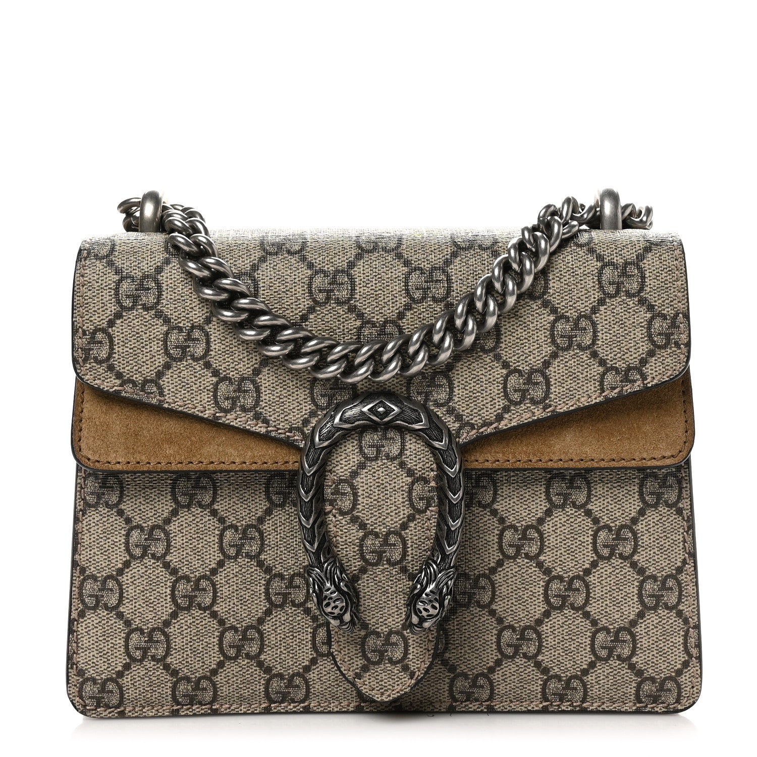 Gucci GG Supreme Monogram Mini Dionysus Shoulder Bag Taupe 1 of 10
