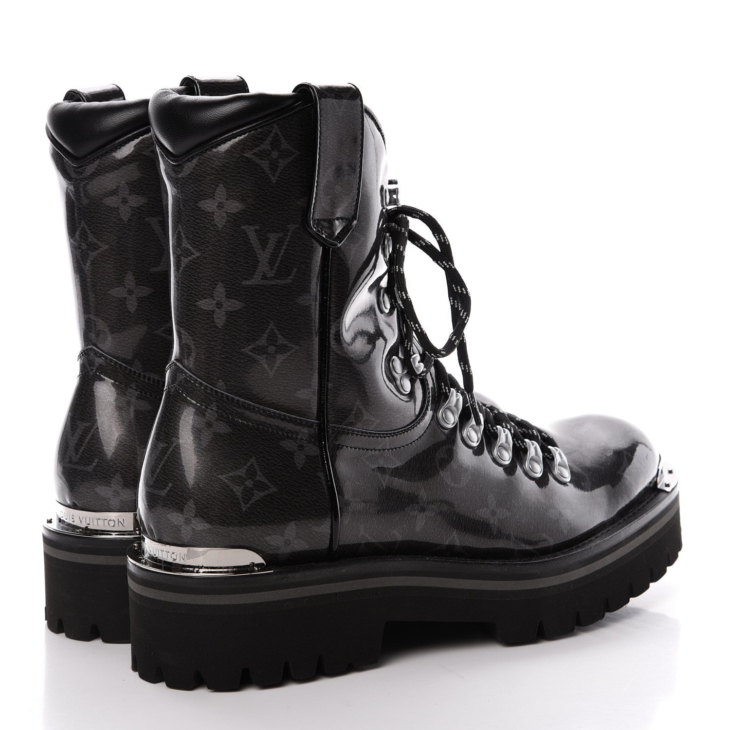 Louis Vuitton Monogram Eclipse Glaze Mens Outland Ankle Boots 7 4 of 8