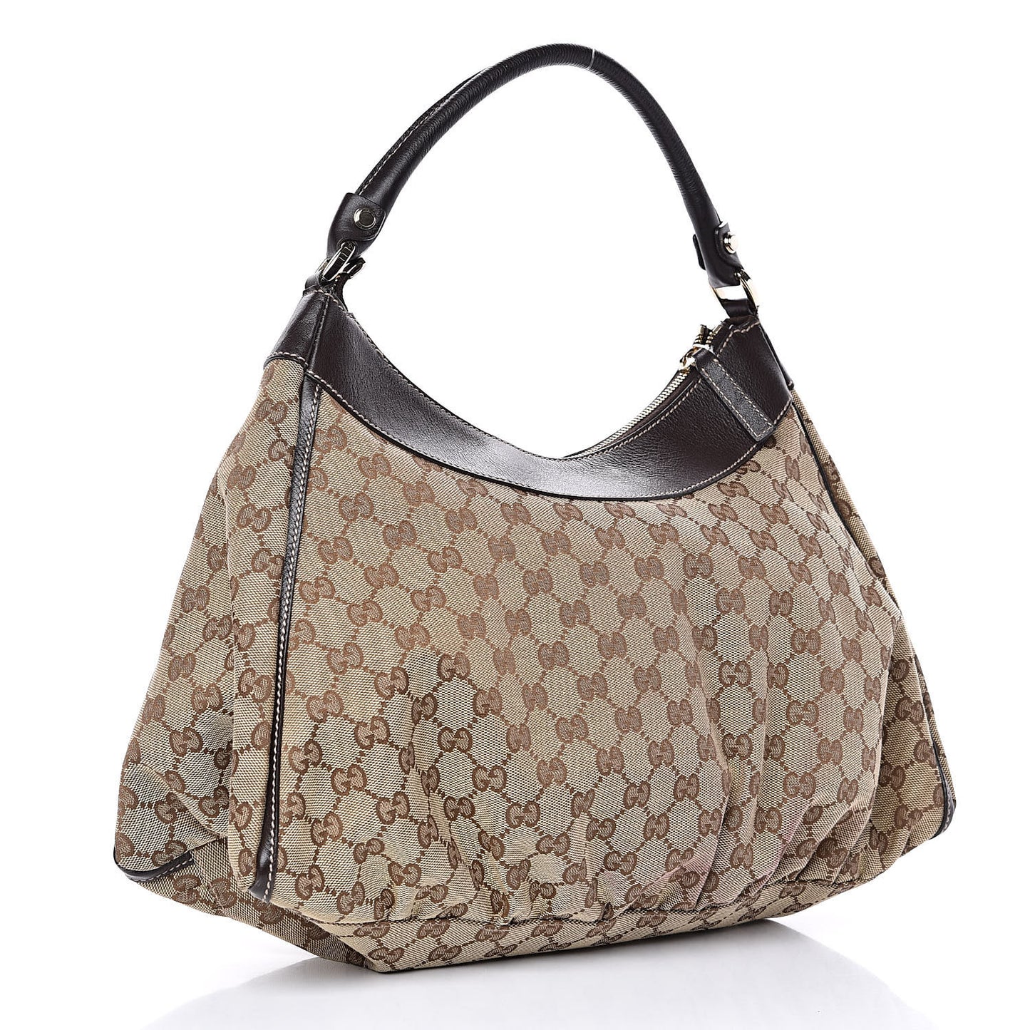 Monogram Large D Ring Hobo Dark Brown