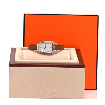 Hermes Stainless Steel Barenia 20mm Galop Quartz Watch Fauve 5 of 5