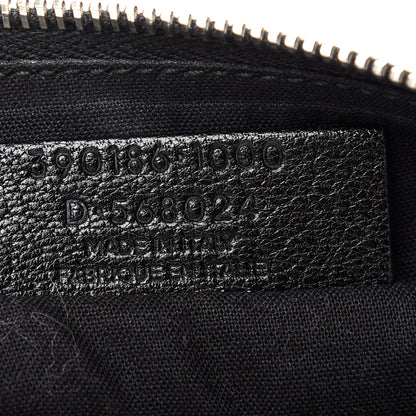 Balenciaga Chevre Silver Metallic Edge Hardware Pouch Black 7 of 7