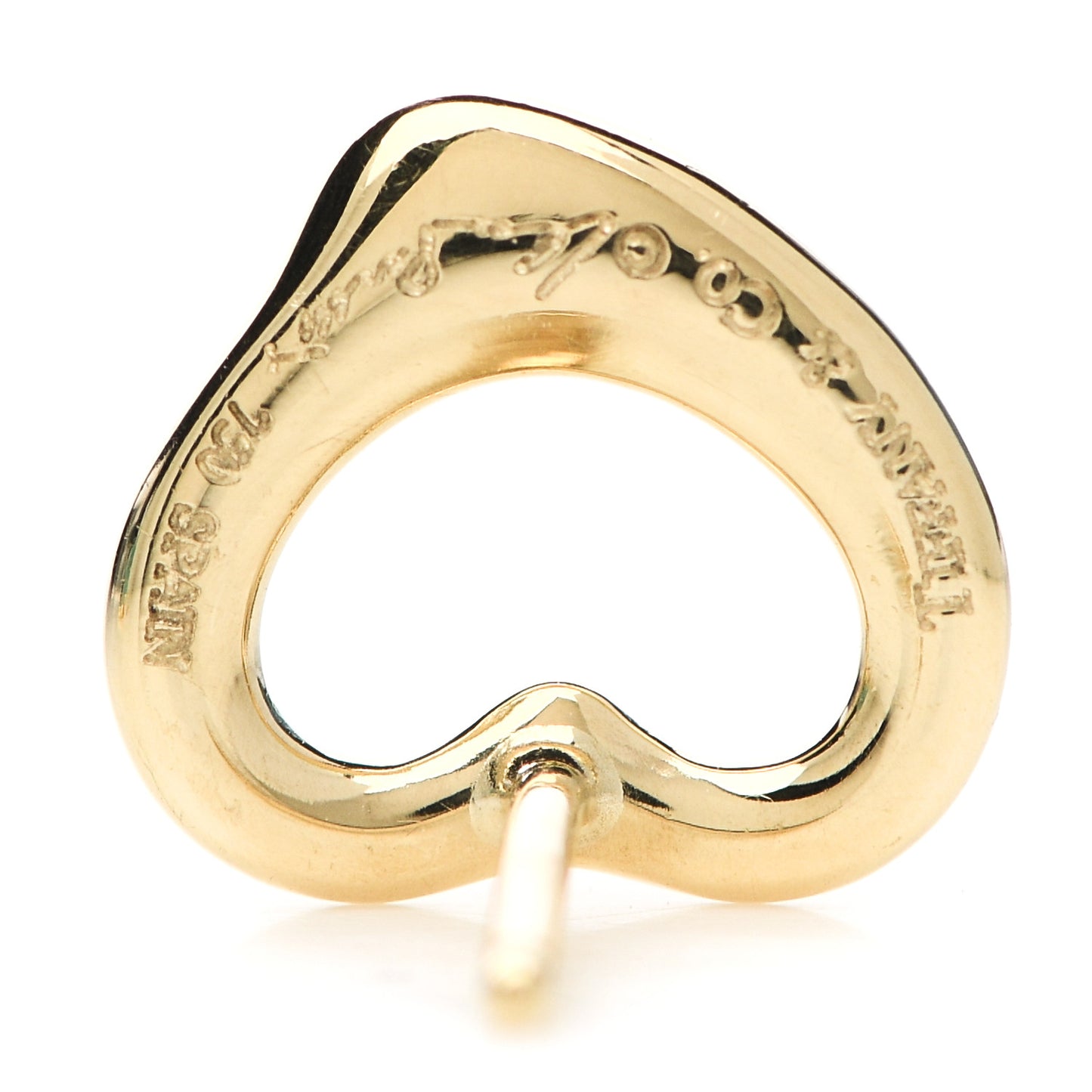 18K Yellow Gold 11mm Elsa Peretti Open Heart Earrings