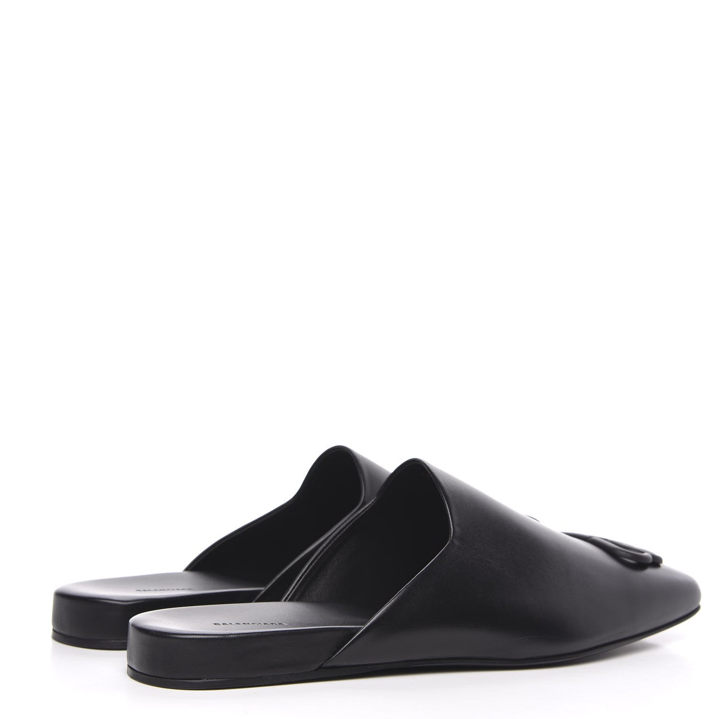 Smooth Calfskin Mens Cozy BB Flat Carrera Mules 43 Black