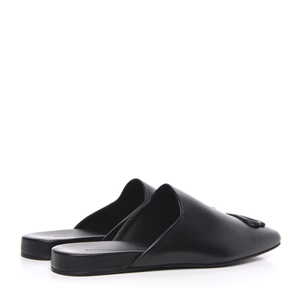 Balenciaga Smooth Calfskin Mens Cozy BB Flat Carrera Mules 43 Black 4 of 9