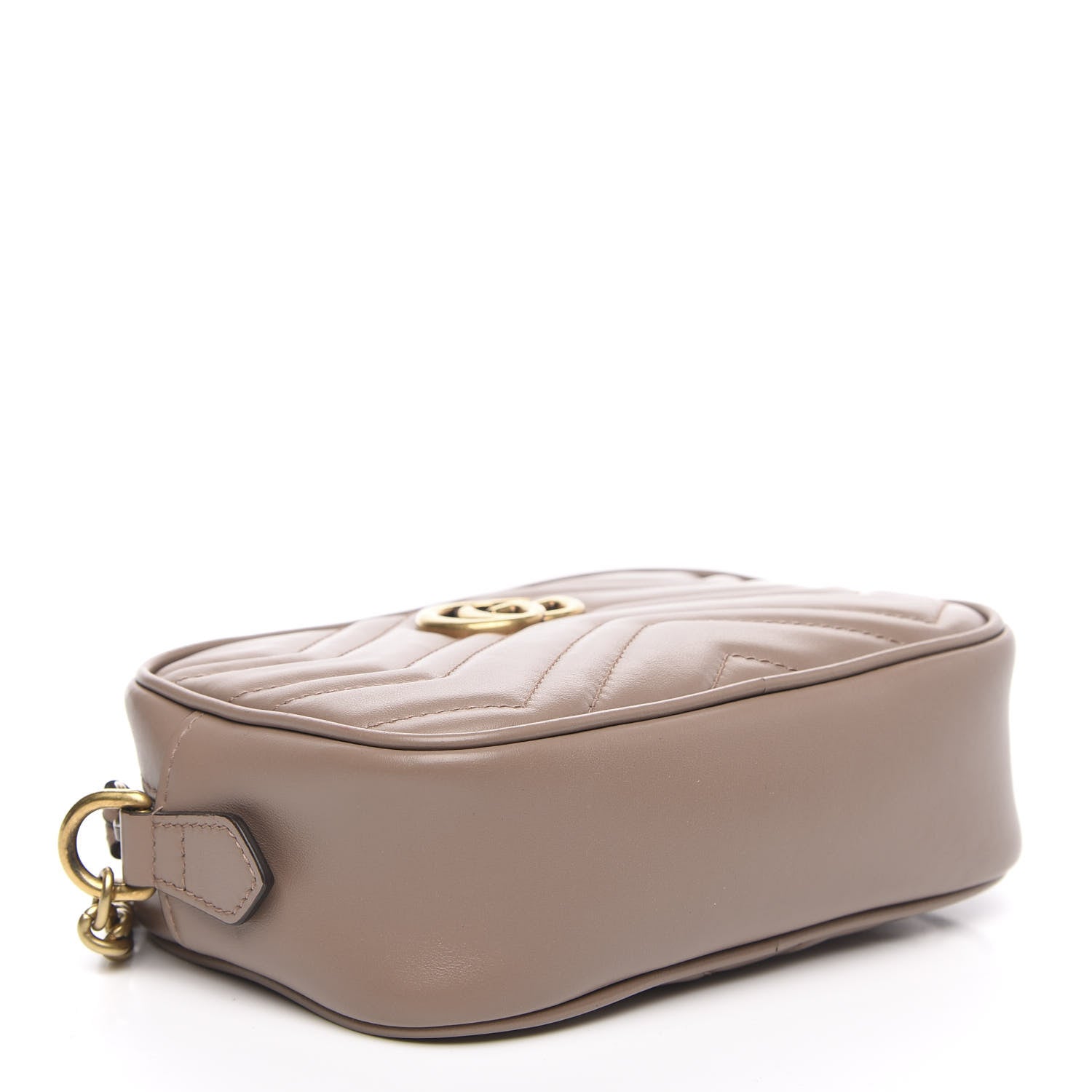 Gucci Calfskin Matelasse Mini GG Marmont Chain Shoulder Bag Porcelain Rose 4 of 12