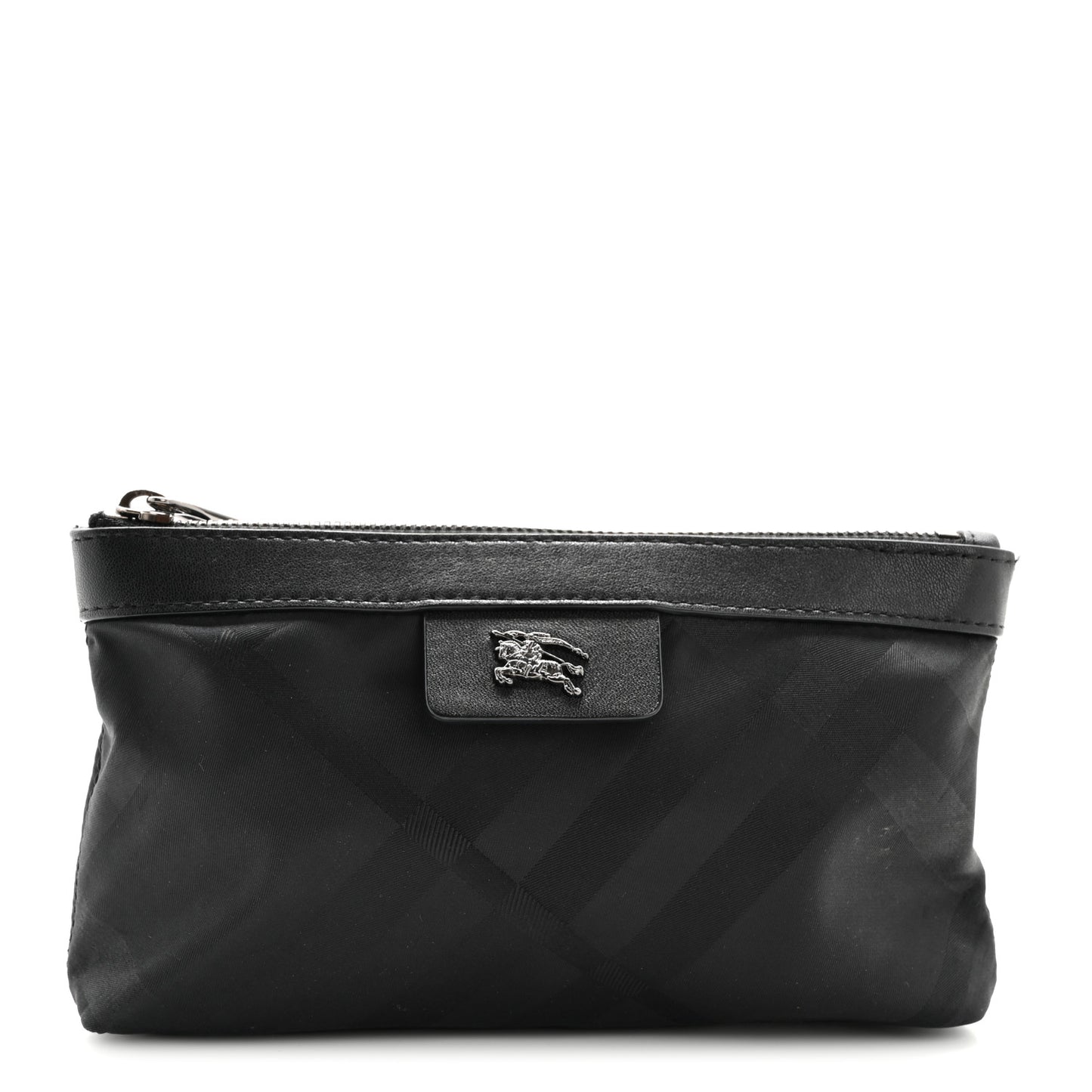 Nylon Check Pouch Black