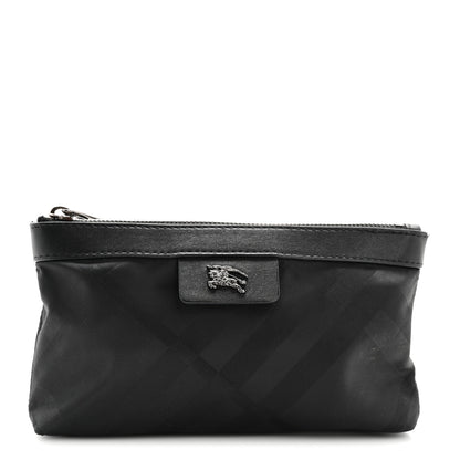 Burberry Nylon Check Pouch Black 1 of 12