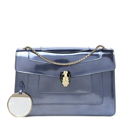 Bulgari Metallic Serpenti Forever Shoulder Bag Blue 1 of 7