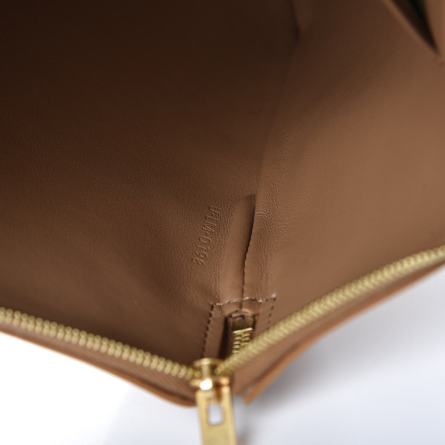 Lambskin Zip Pouch Tan