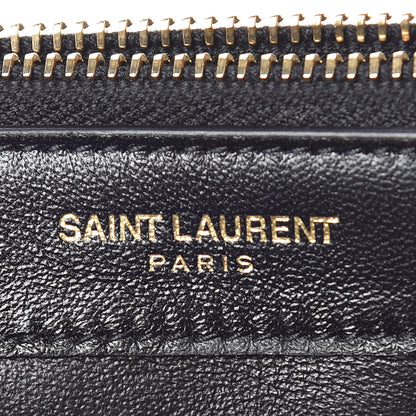 Saint Laurent Metallic Calfskin Classic Monogram Kate Tassel Satchel Gold 9 of 10