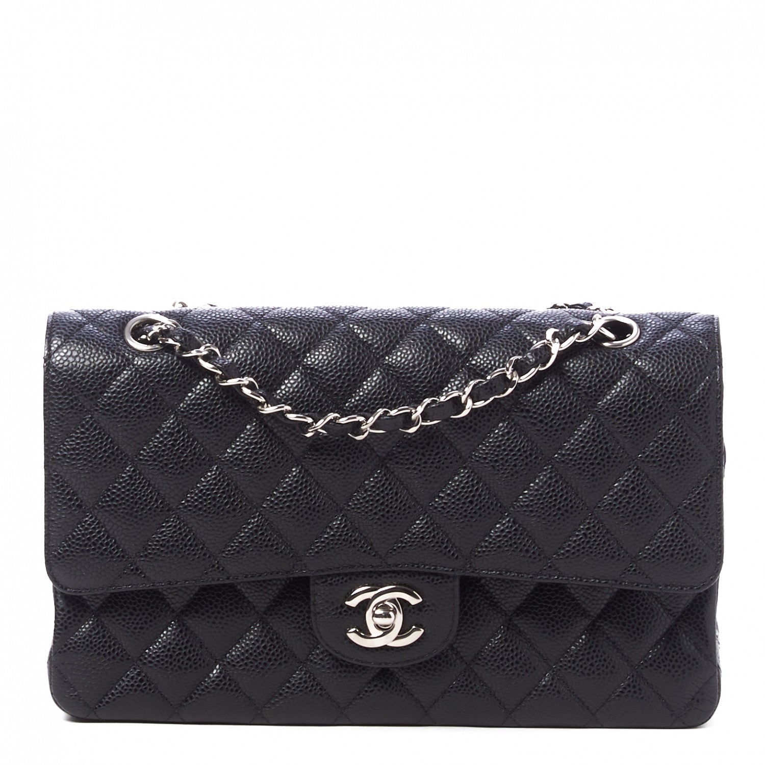 Chanel Caviar Quilted Medium Double Flap Black 1 of 10