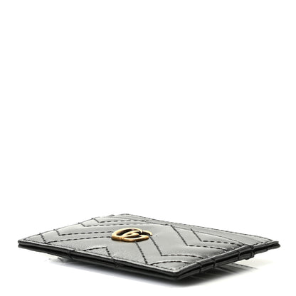 Gucci Calfskin Matelasse GG Marmont Card Holder Black 12 of 17