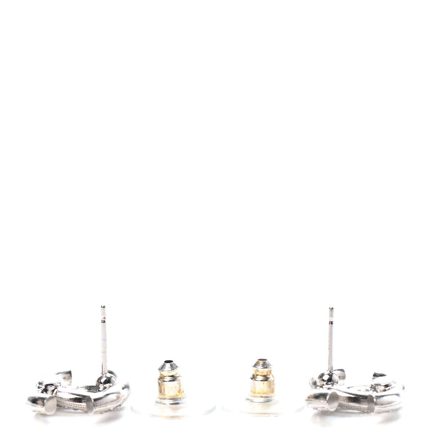Crystal CC Earrings Silver
