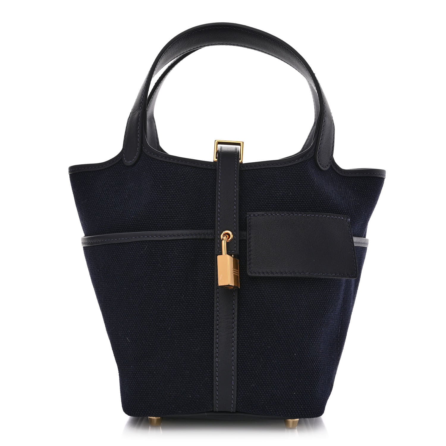 Hermes Toile Goeland Swift Cargo Picotin Lock 18 Bleu Marine 1 of 10
