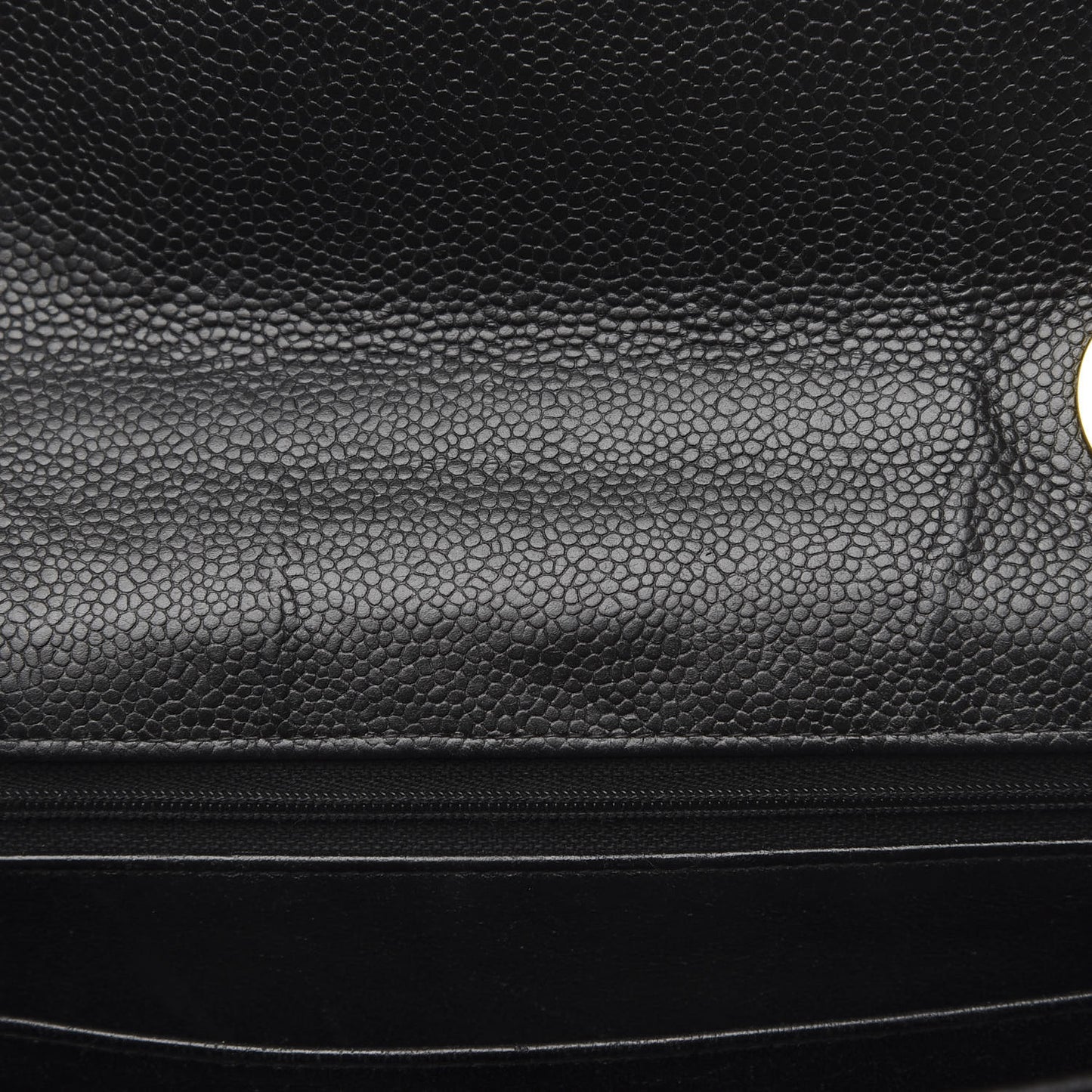 Caviar Jumbo Single Flap Black