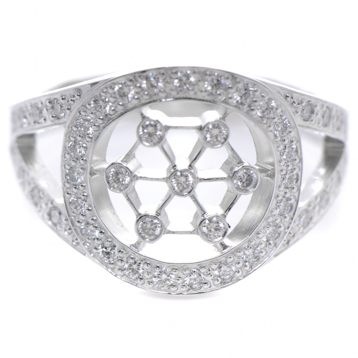 Platinum Diamond Voile Ring 4.5