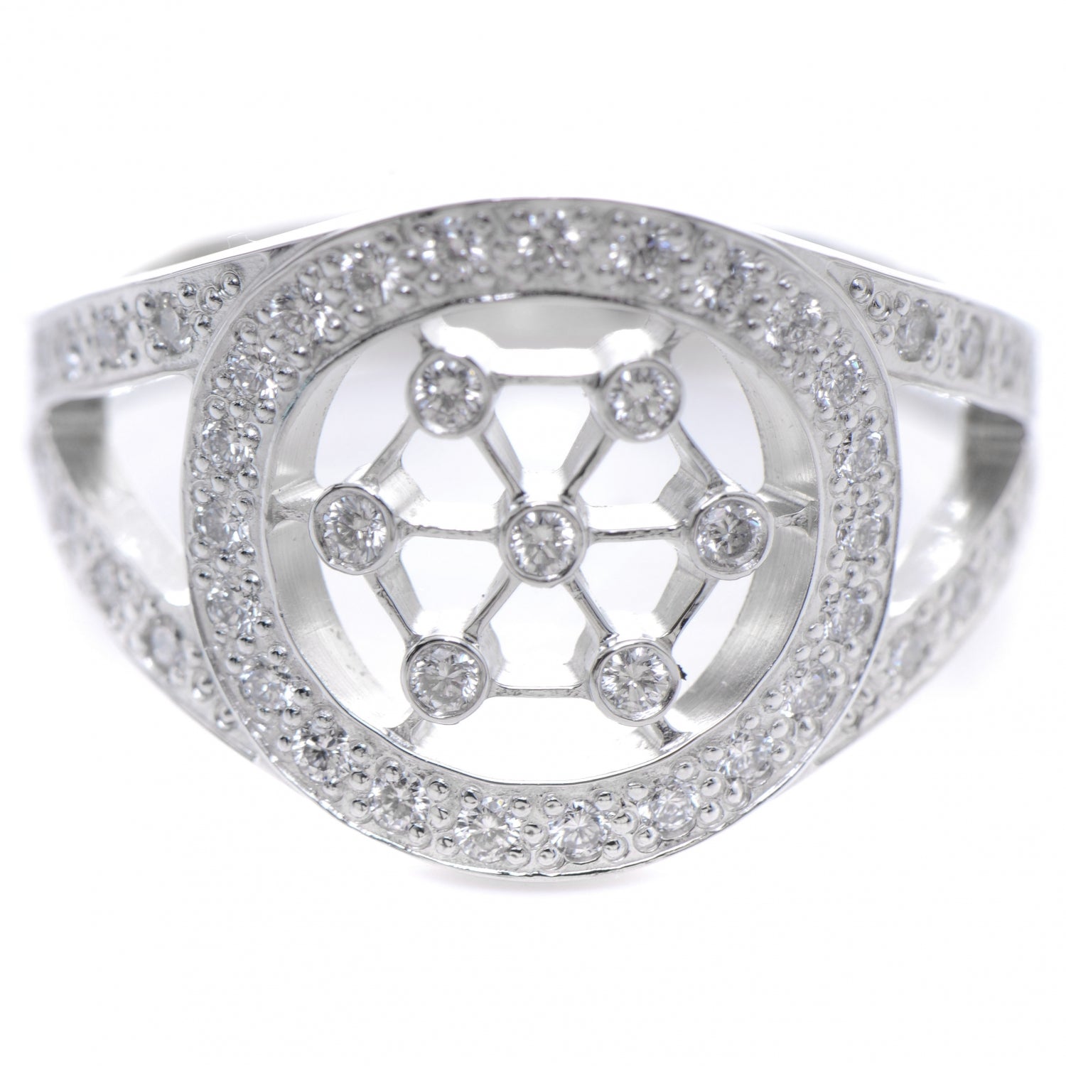 Tiffany Platinum Diamond Voile Ring 4.5 7 of 8