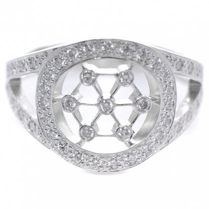 Tiffany Platinum Diamond Voile Ring 4.5 7 of 8
