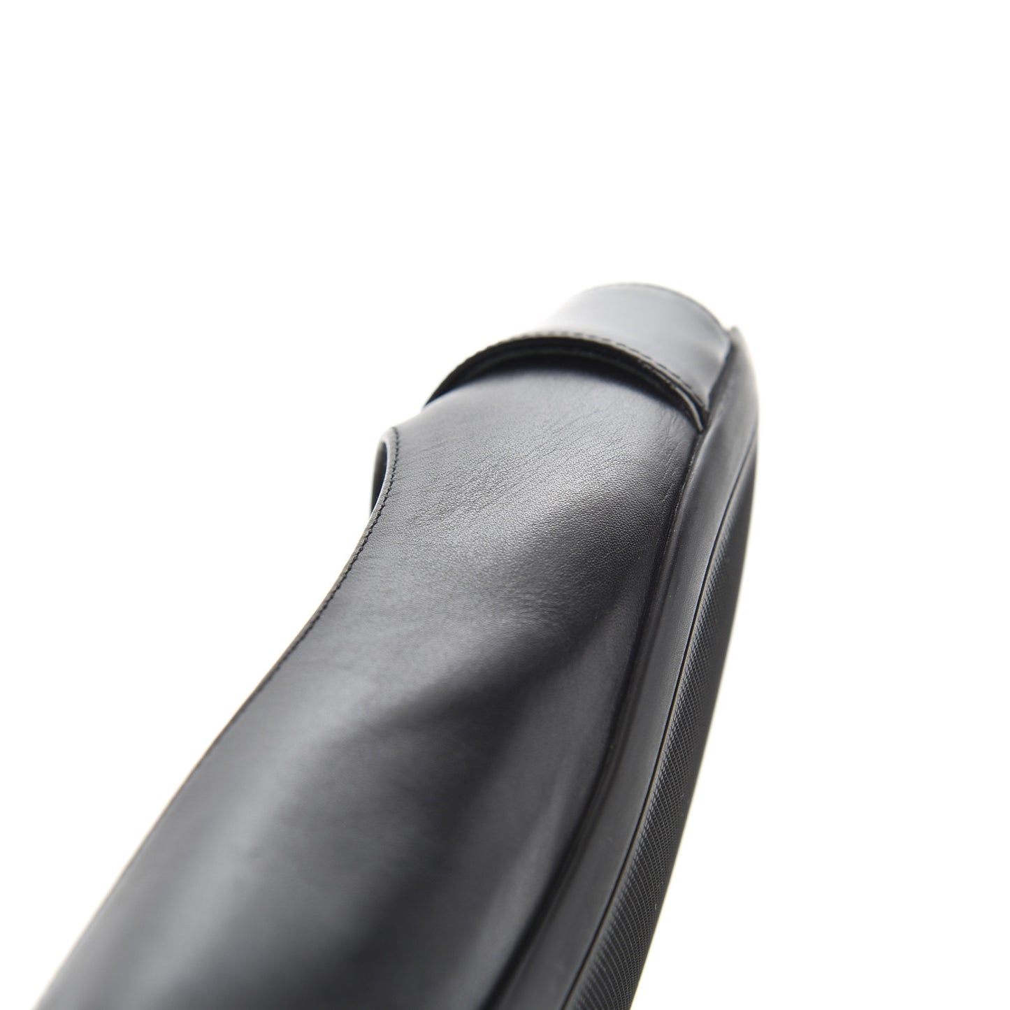 Calfskin Buckle Ballerina Flats 38.5 Black