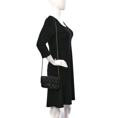 Chanel Caviar Quilted Flap Phone Holder With Chain Black 2 of 11