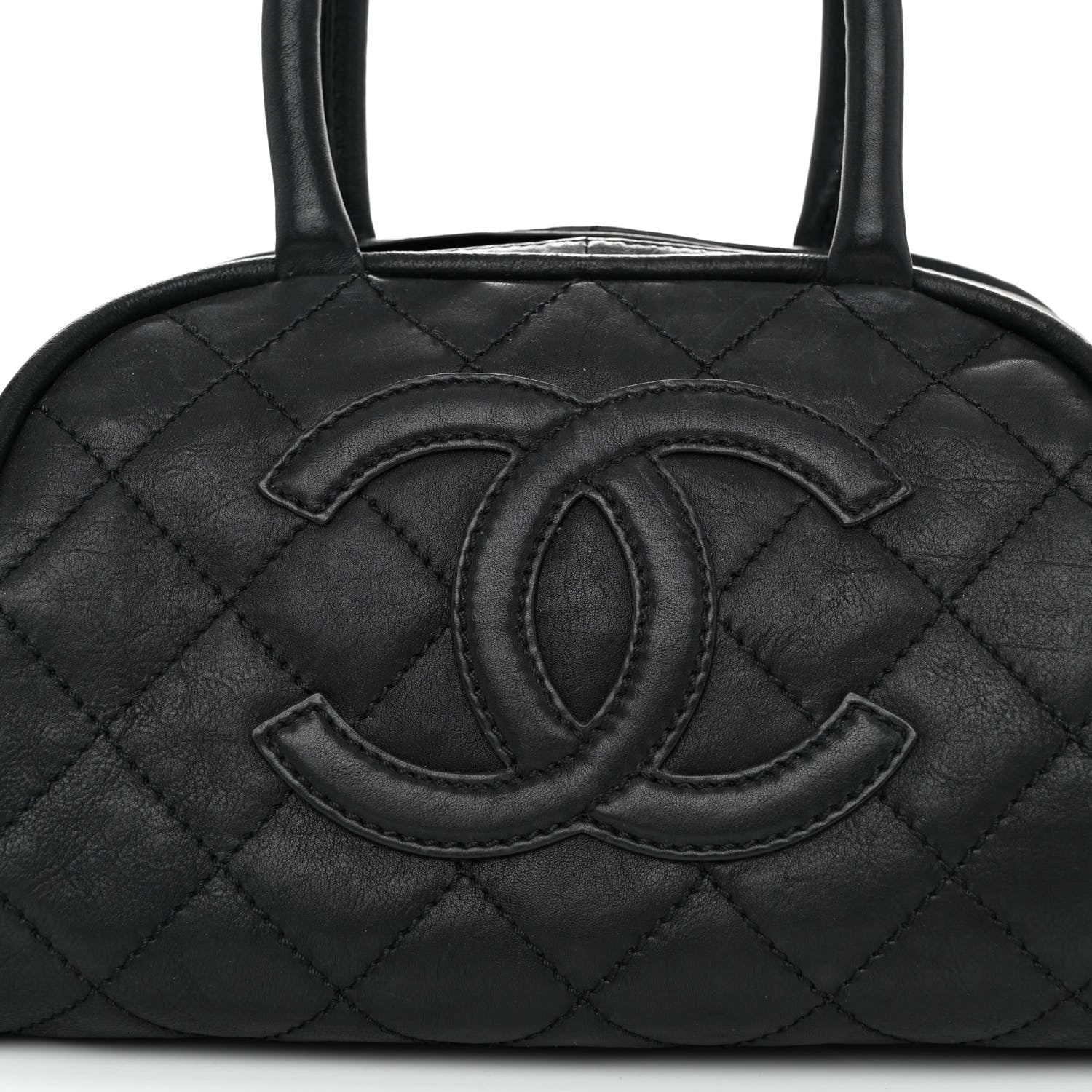Chanel Calfskin Quilted Small Bowler Black 8 of 10