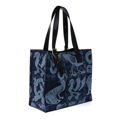Loewe Denim Calfskin Buckle Tiles Tote Indigo 3 of 11