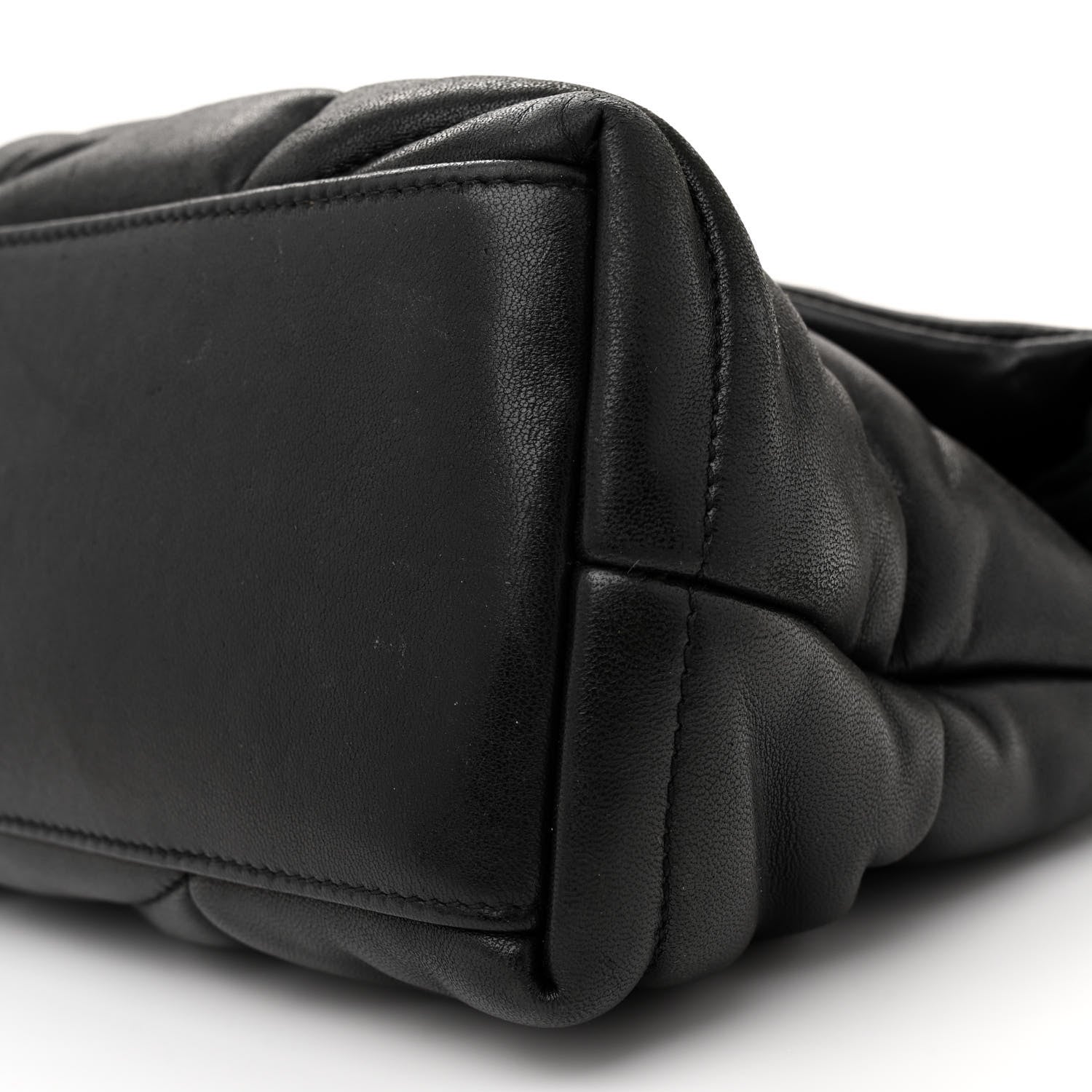 Saint Laurent Lambskin Quilted Monogram Monochrome Small Loulou Puffer Chain Satchel Black 10 of 10