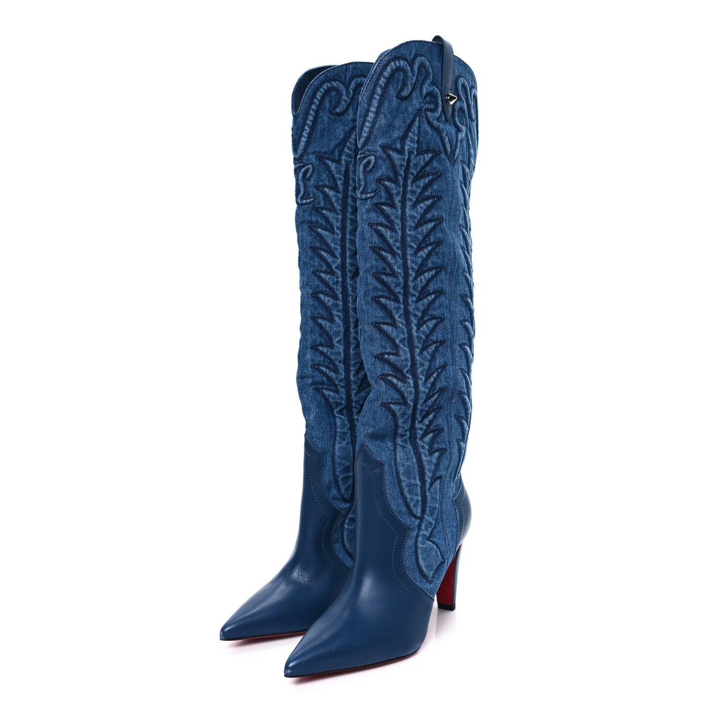 Nappa Denim Santia Botta 85 Tall Boots 39 Blue