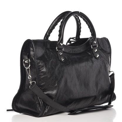 Balenciaga Agneau Classic Silver Hardware City Black 4 of 8