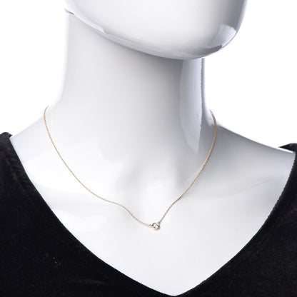 Tiffany 18K Rose Gold Diamond .23ct Elsa Peretti Diamonds by the Yard Pendant Necklace 2 of 9