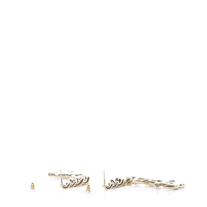 Chanel Metal Crystal CC Vendome CC Dangle Earrings Gold 3 of 5