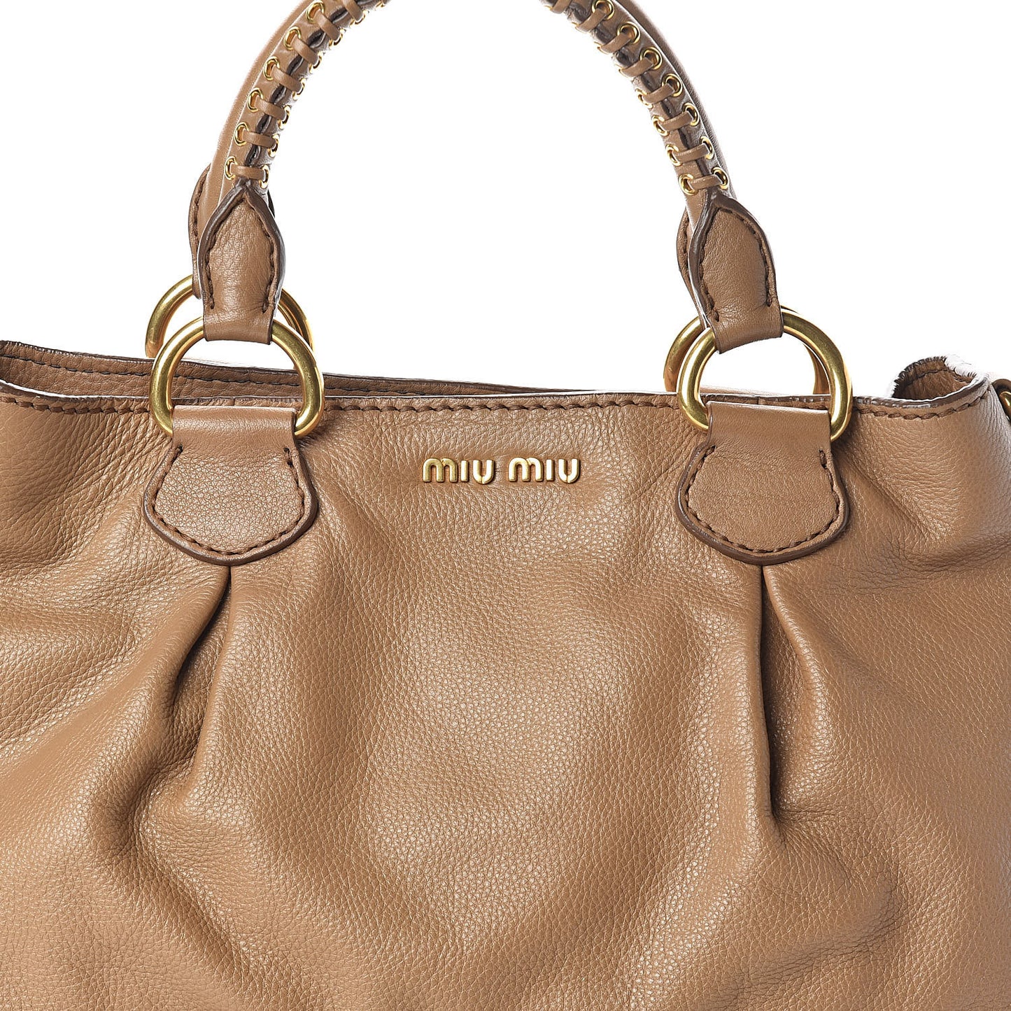 Vitello Daino Top Handle Tote Cammeo