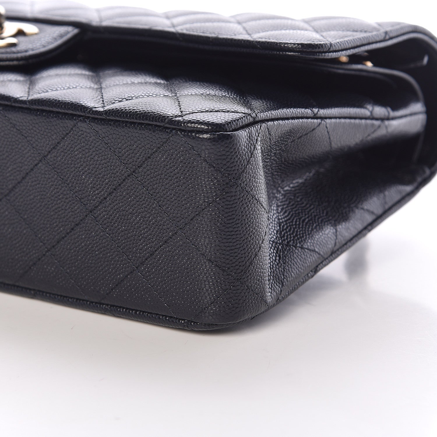 Chanel Caviar Quilted Medium Double Flap Navy 10 of 11