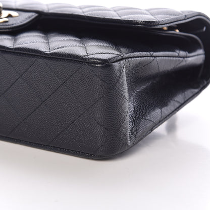 Chanel Caviar Quilted Medium Double Flap Navy 10 of 11