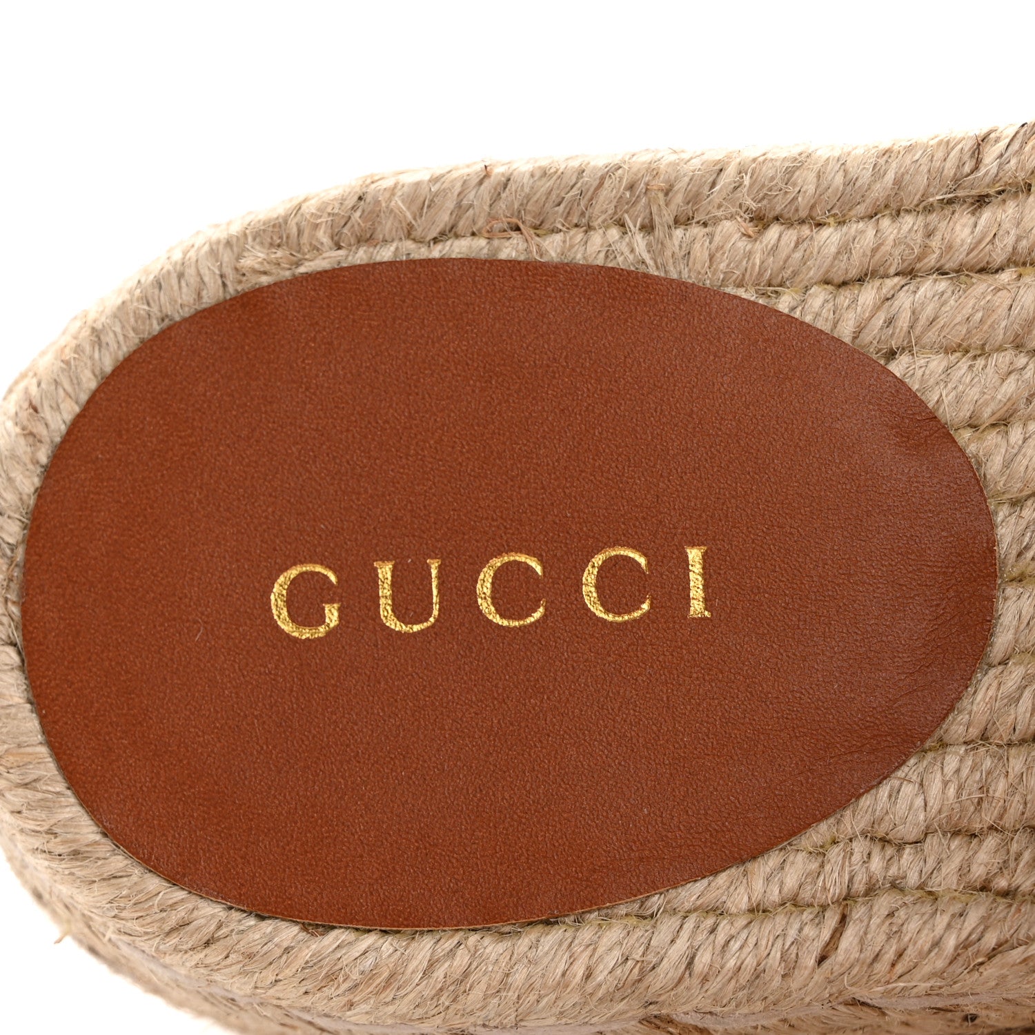 Gucci Raffia Harness Calfskin Interlocking G Espadrille Wedge Sandals 37 Palmi Naturale Harness Brown Red Green 9 of 11
