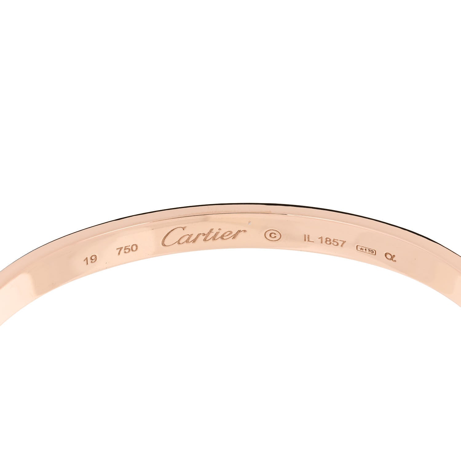 Cartier 18K Pink Gold LOVE Bracelet 19 3 of 4