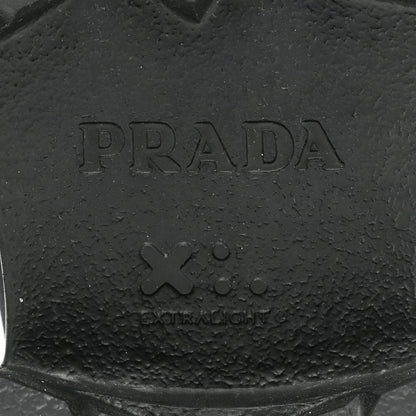 Prada Knit Rubber Triangle Logo Monolith 55mm Ankle Boots 37 Black 7 of 10