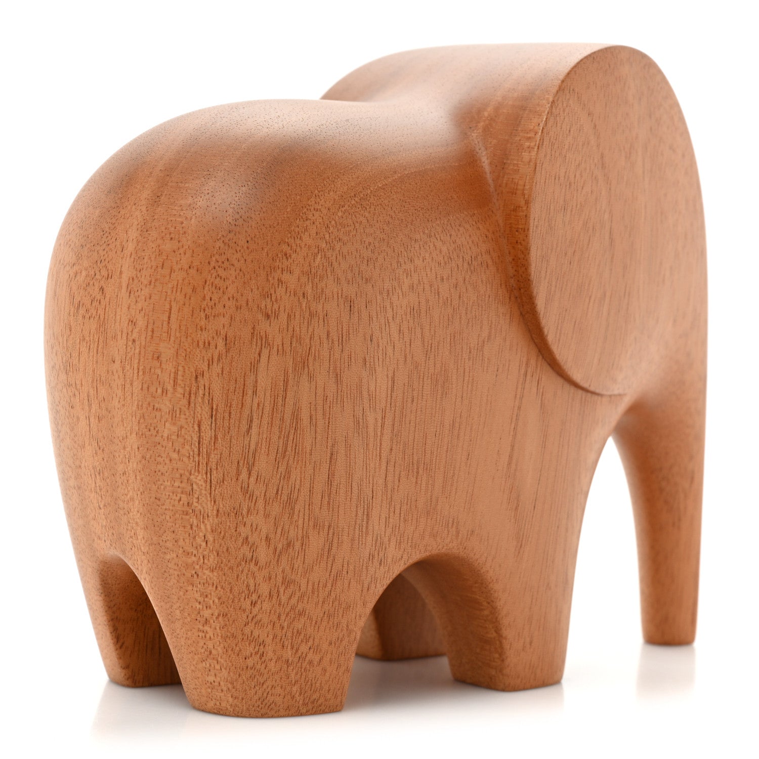 Hermes Mahogany Wood Elephant Lao Paperweight Naturel 6 of 9
