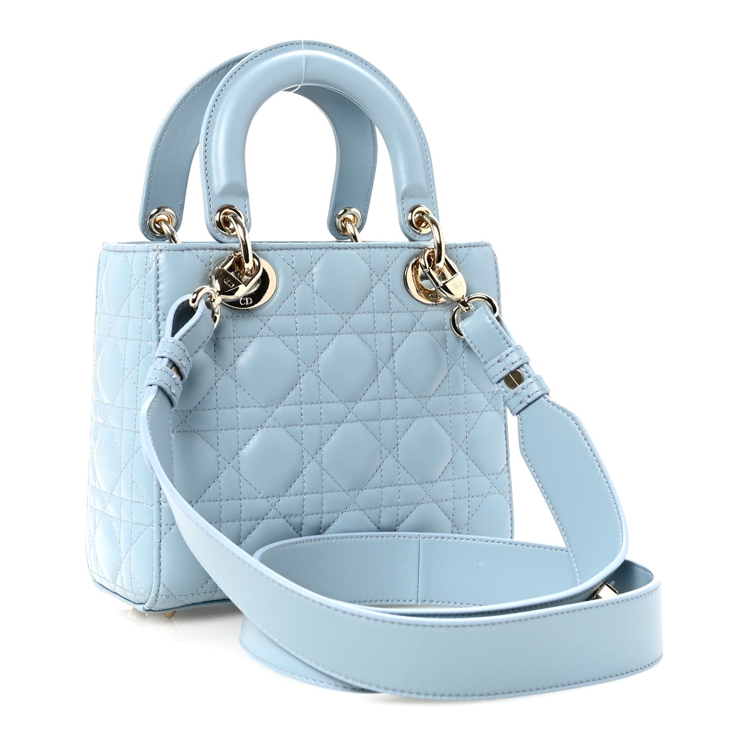 Lambskin Cannage Small My ABCDior Lady Dior Cloud Blue