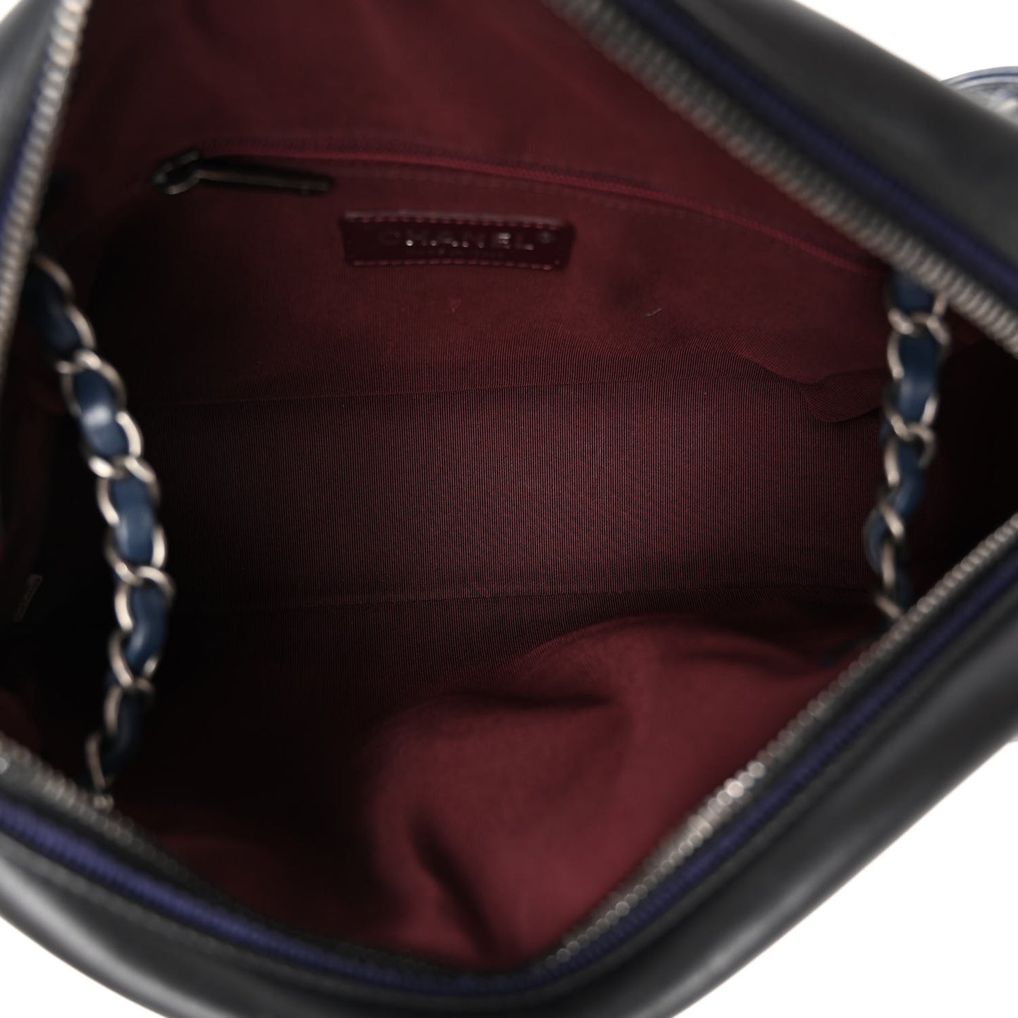 Calfskin Quilted Small Ballerine Camera Case Dark Blue